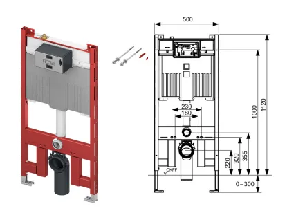 Tece Wc Slim Frame H112 8cm