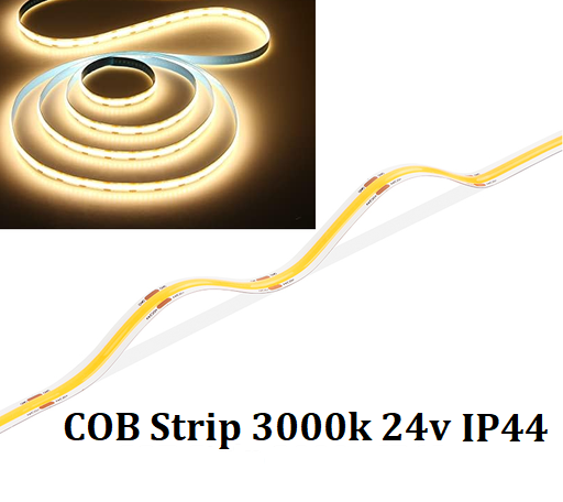 [29LSS/L340.Coff] COB S/L Led Strip 3000k 8w ip44 40m 820lm/m(Max run 20m) 