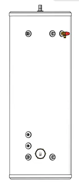 HP Buffer Vessel 170L SSteel Ins 1" Conns Telford 1200x510mm SPS170BUFF