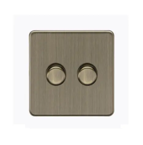 [25MLCMAB.02] ML ScrLess Antibrass Dimmer 2g 5-150w SF2192AB