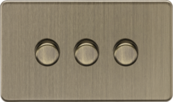 ML ScrLess AntiBrass Dimmer 3g 5-150w SF2193AB 