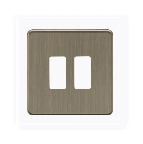 [25MLCAB.Gp12] ML ScrLess Anti Brass FacePlate 1raw 2g GDSF002AB