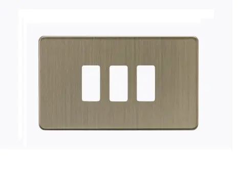 [25MLCAB.Gp13] ML ScrLess Anti Brass FacePlate 1raw 3g GDSF003AB