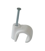 [11XN22wGF] 🔸22mm Nail Pipe Clip Wh p50