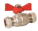 Butterfly Valve 15mm Red