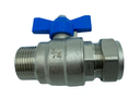 Butterfly Valve 22mm x 3/4" Mi