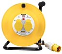 EXT 2G OPEN REEL 16A 110VOLT YELLOW 50MTR LVCT5016/2