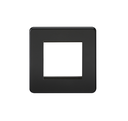 ML ScrLess BLk.Matt Media 1g 2Module Plate SF2GMB