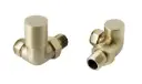 Vos Rad Valve Corner Pair Brushed Brass