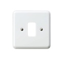 1g Cover 1Sp Grid White MetalClad MK K3491WHI (TO CLEAR)