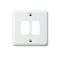 1g Cover 2Sp Grid White MetalClad MK K3492WHI (TO CLEAR)