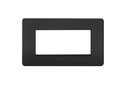 ML ScrLess BLk.Matt Media 2g 4Module Plate SF4GMB