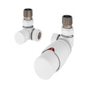 TRV Rad Valve Corner Matt White Bi-Directional