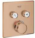 Smart Therm 2Way Sq Trim Brushed Warm Sunset