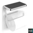 Toilet Roll Holder + Shelf Chrome