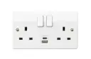 USB-Skt 2g 13a Dp MK Wh C Type K2745WHI