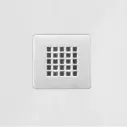 Giorgio2 Shower Waste Grate Cover Square Slate White