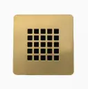 Giorgio2 Shower Waste Grate Cover Square Brushed Brass