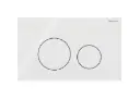 Sigma40 round glass flush plate white 